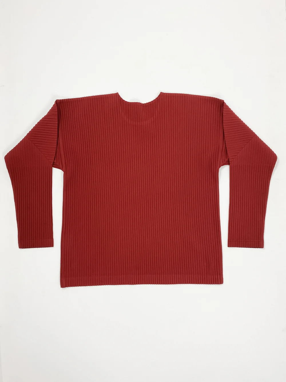 HOMME PLISSE プリーツ ハイネックT ワインレッド Issey Miyake Homme Plisse red pleated top — JAMES VELORIA
