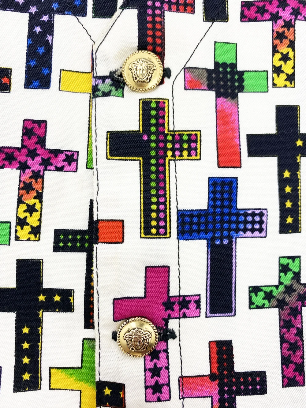 Versace Jeans Couture 90s rainbow cross print vest — JAMES
