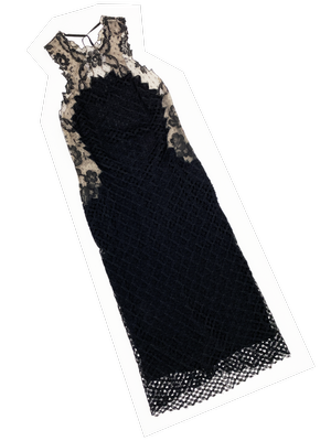 Gianni Versace S/S 2002 black lace dress  JAMES VELORIA