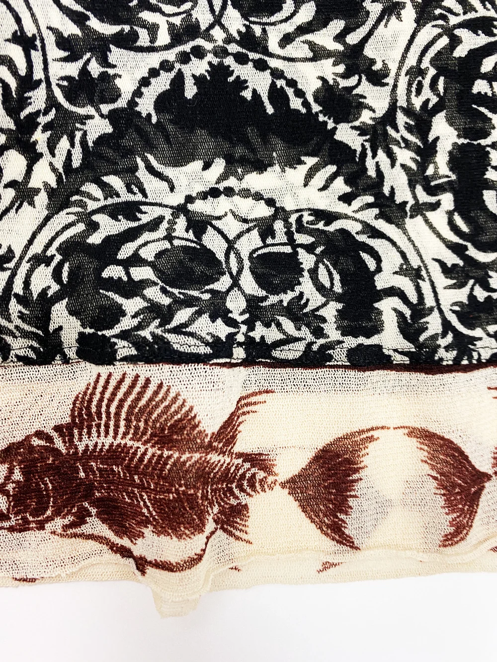 Jean Paul Gaultier 90s cherub print mesh top — JAMES VELORIA