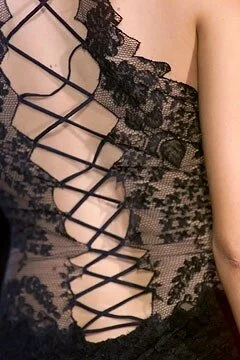 Gianni Versace S/S 2002 black lace dress  JAMES VELORIA