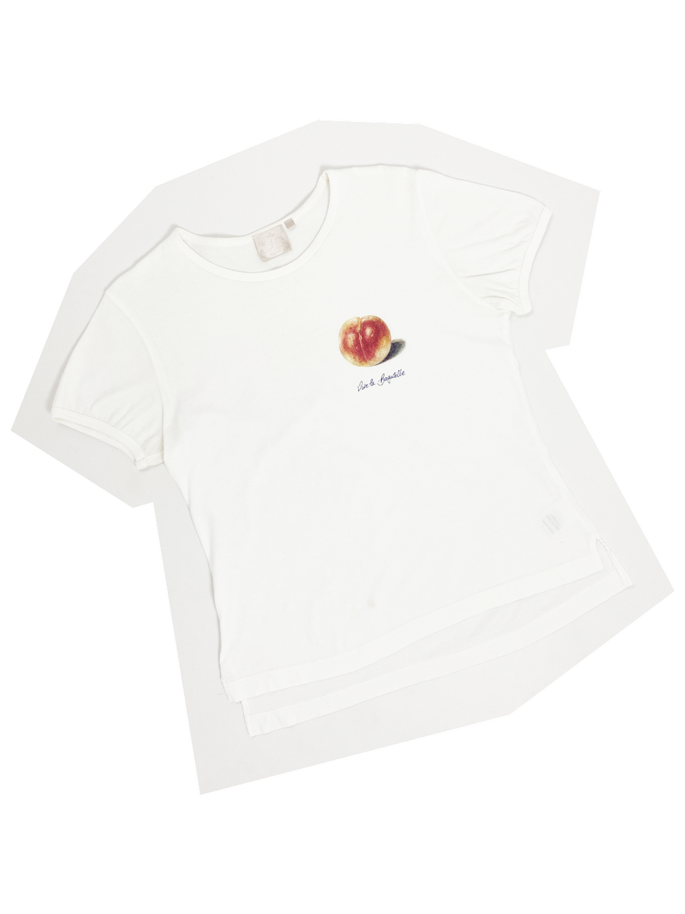 Vivienne Westwood S/S 1997 vive la bagatelle peach t-shirt — JAMES