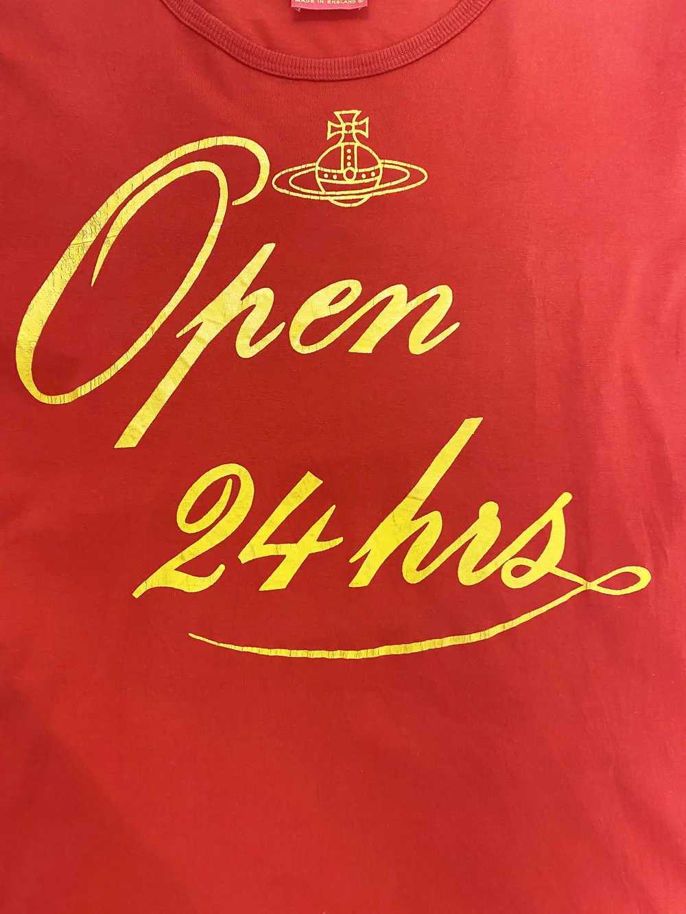 Tシャツ(半袖+袖なし) Vivienne Westwood - VIVIENNE WESTWOOD 1993 Open 24 Hours T-shirt Vivienne Westwood - VIVIENNE WESTWOOD 1993 Open 24 Hours T