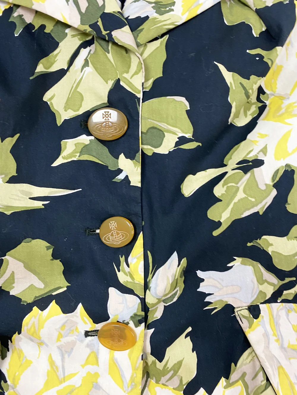 Vivienne Westwood 90s floral print peplum jacket — JAMES VELORIA