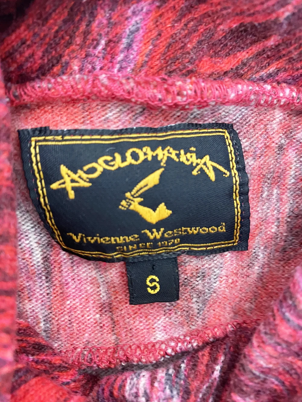 Vivienne Westwood 1999 red hair print sweater — JAMES VELORIA