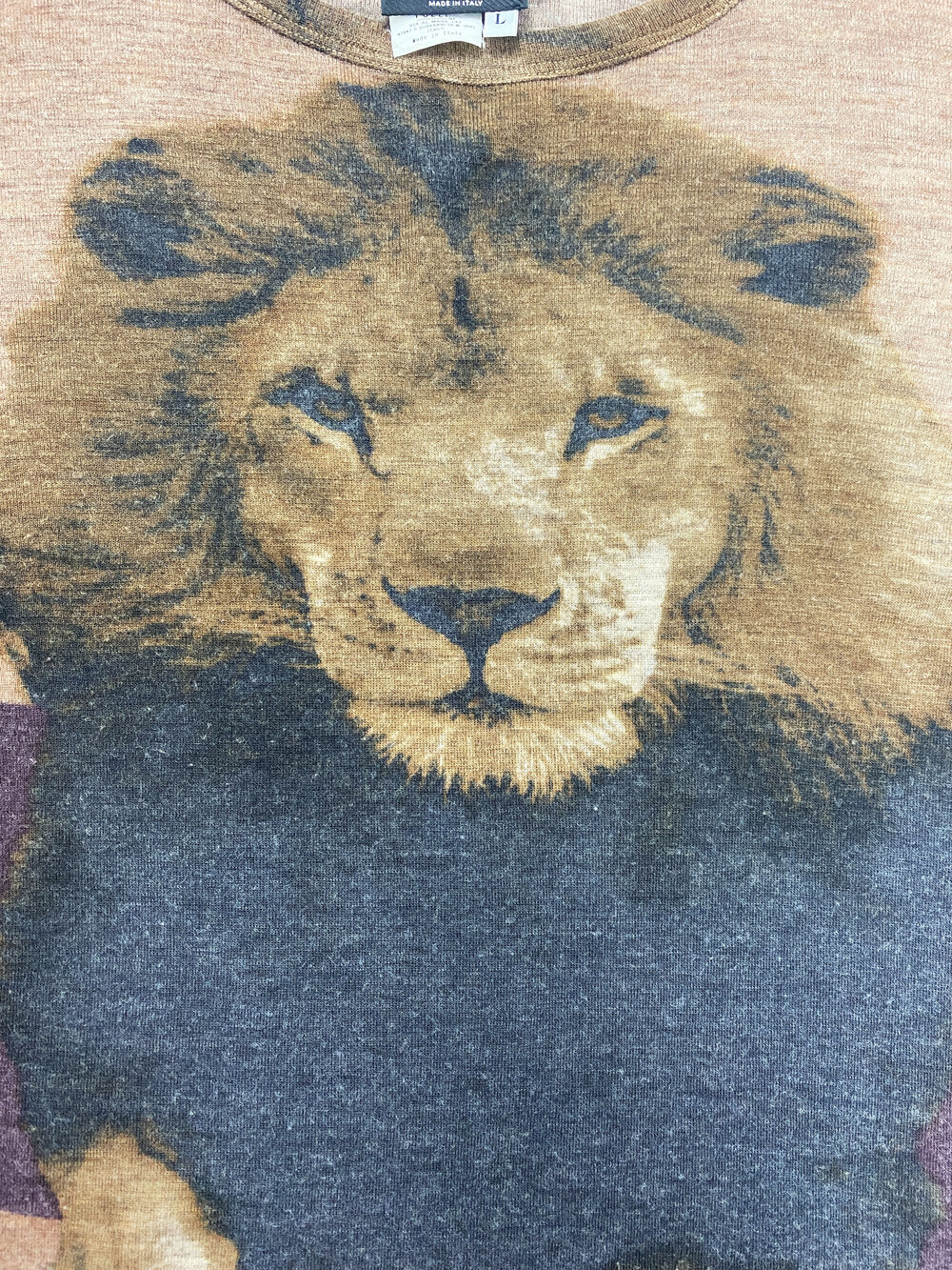 Jean Paul Gaultier lion print knit top — JAMES VELORIA Jean Paul Gaultier lion print knit top — JAMES VELORIA