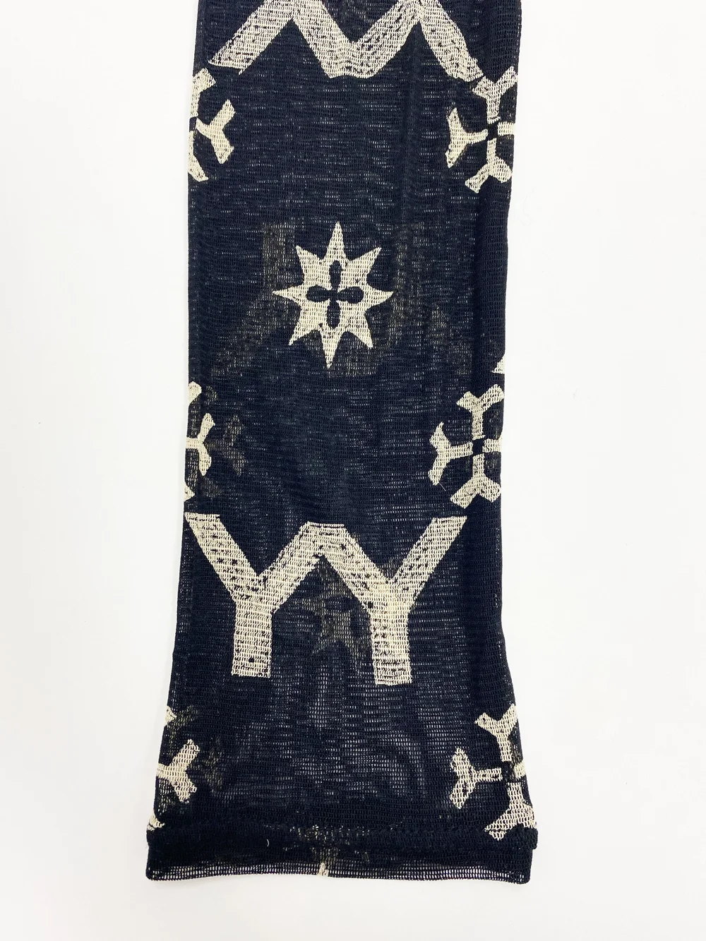 Yohji Yamamoto F/W 2007 logo print silk mesh top — JAMES VELORIA