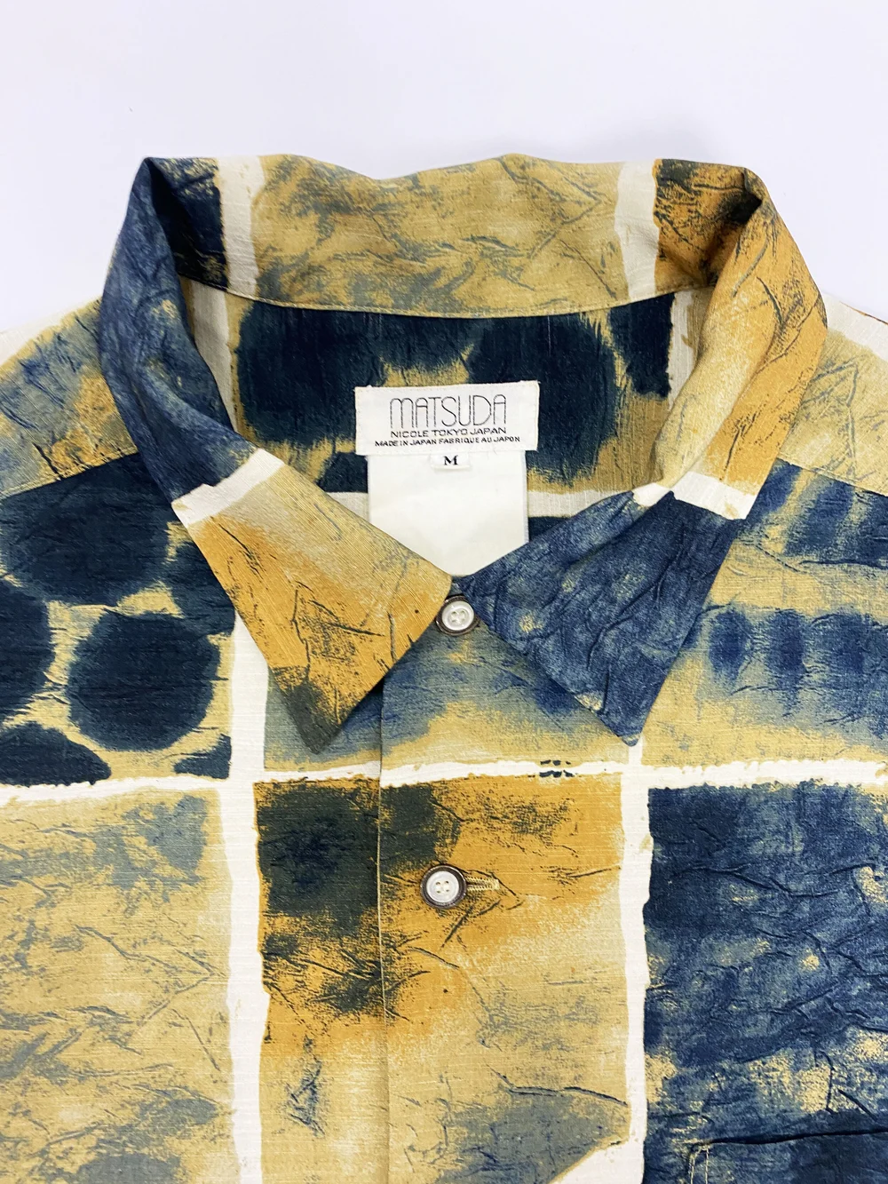 Matsuda 80s tie-dye tile print shirt — JAMES VELORIA