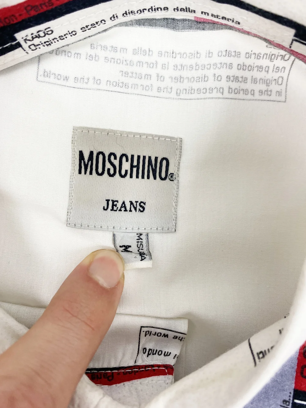 Moschino 90s word print shirt — JAMES VELORIA