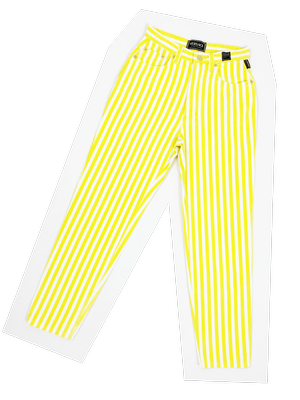 Versace Jeans Couture 90s yellow striped jeans — JAMES VELORIA