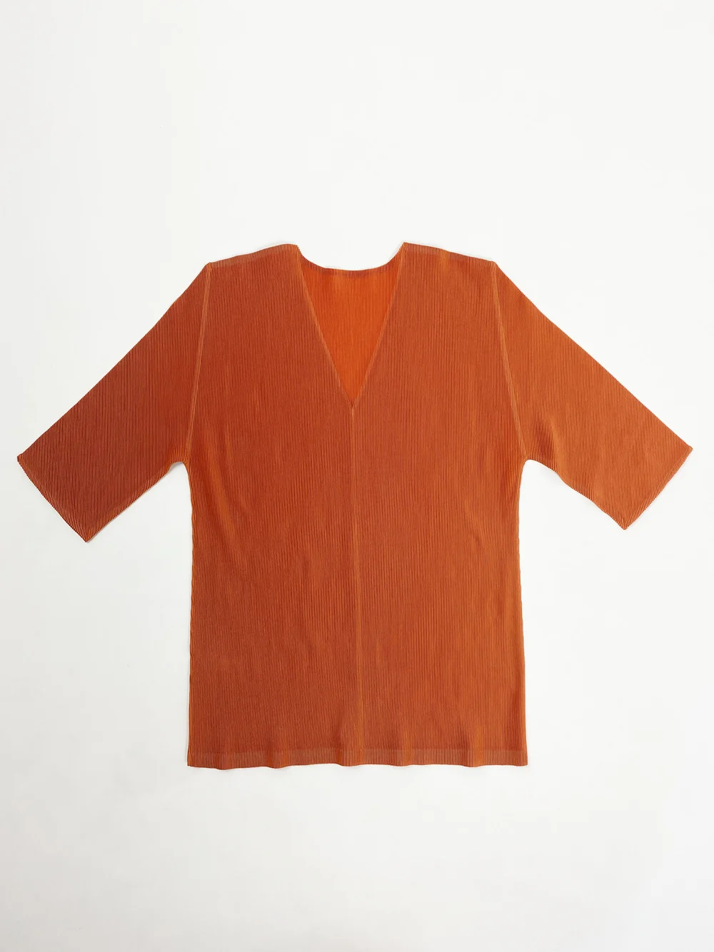 Pleats Please orange pleated top — JAMES VELORIA