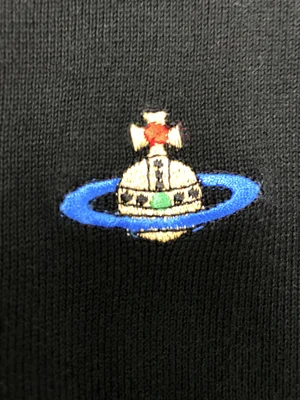 Vivienne Westwood 90s black orb logo cardigan — JAMES VELORIA
