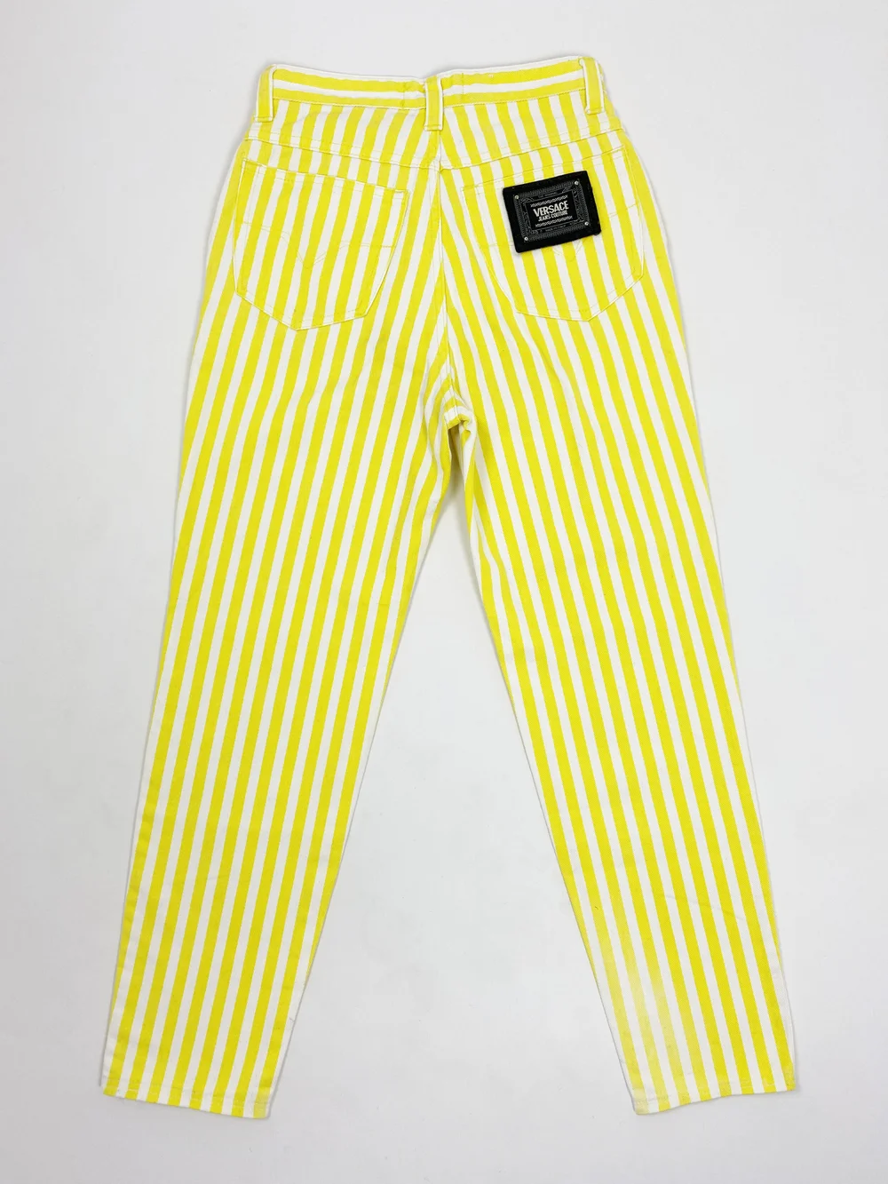 Versace Jeans Couture 90s yellow striped jeans — JAMES VELORIA
