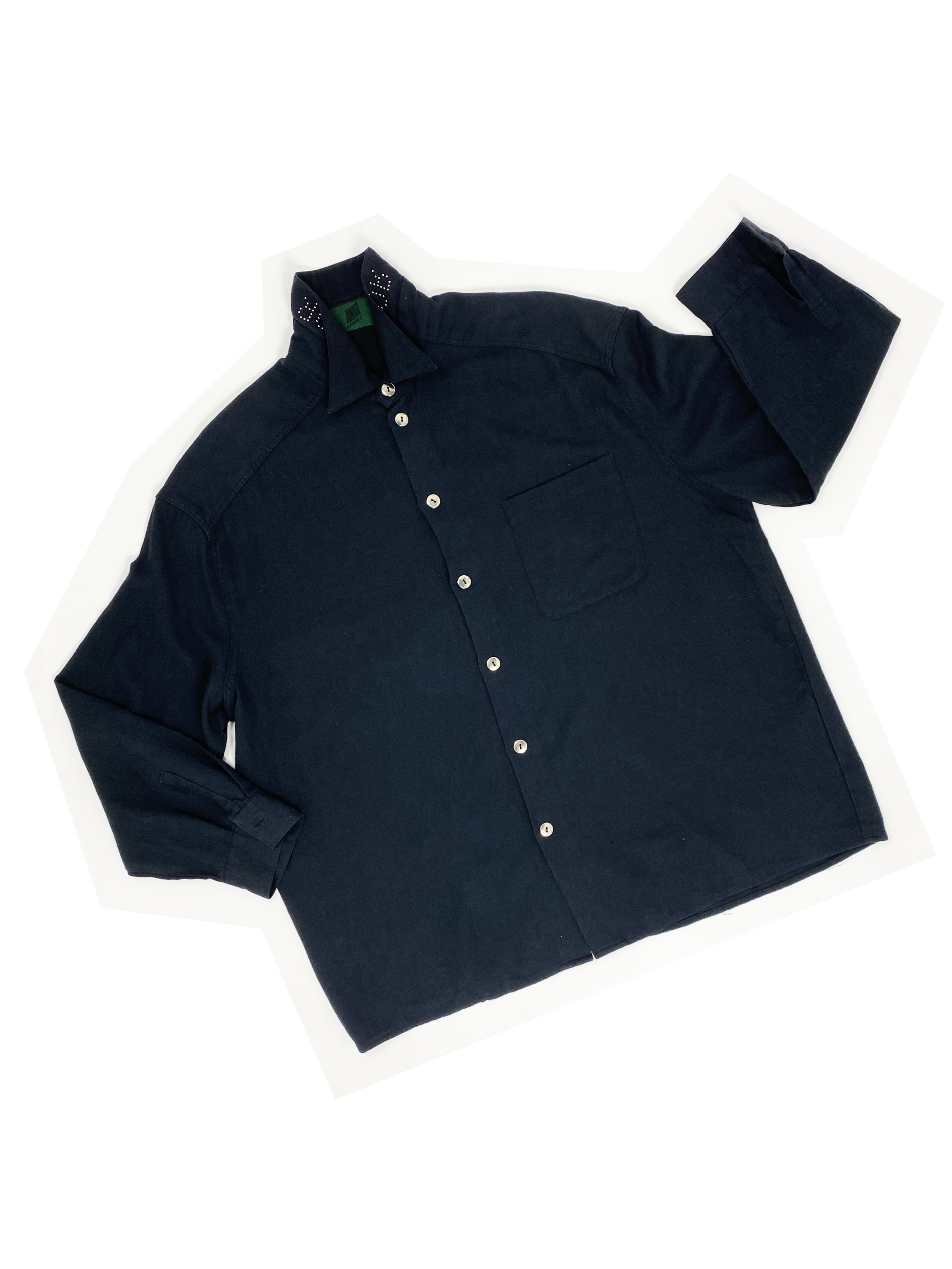 Junior Gaultier 90s silver stud collar shirt