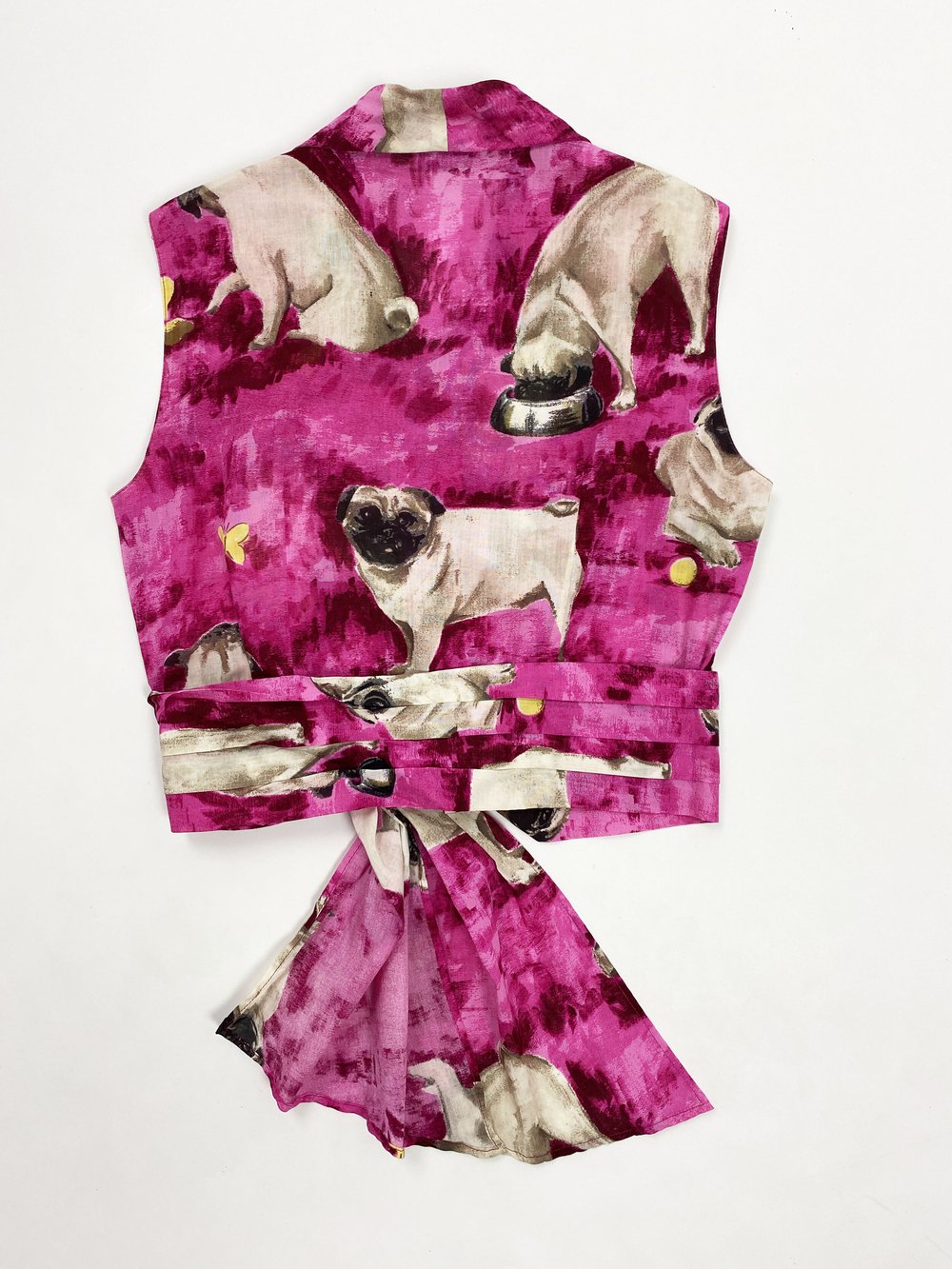Moschino ピンク タンクトップ Moschino pug print sleeveless top — JAMES VELORIA