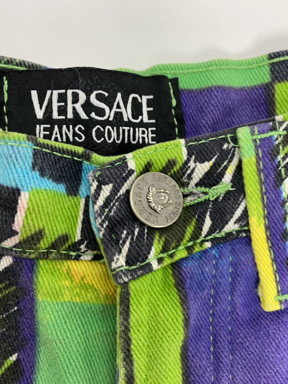 Versace Jeans Couture 90s scribble print jeans — JAMES VELORIA