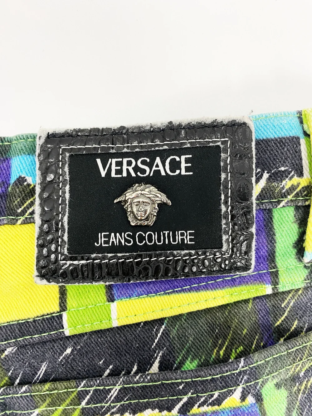 Versace Jeans Couture 90s scribble print jeans — JAMES VELORIA
