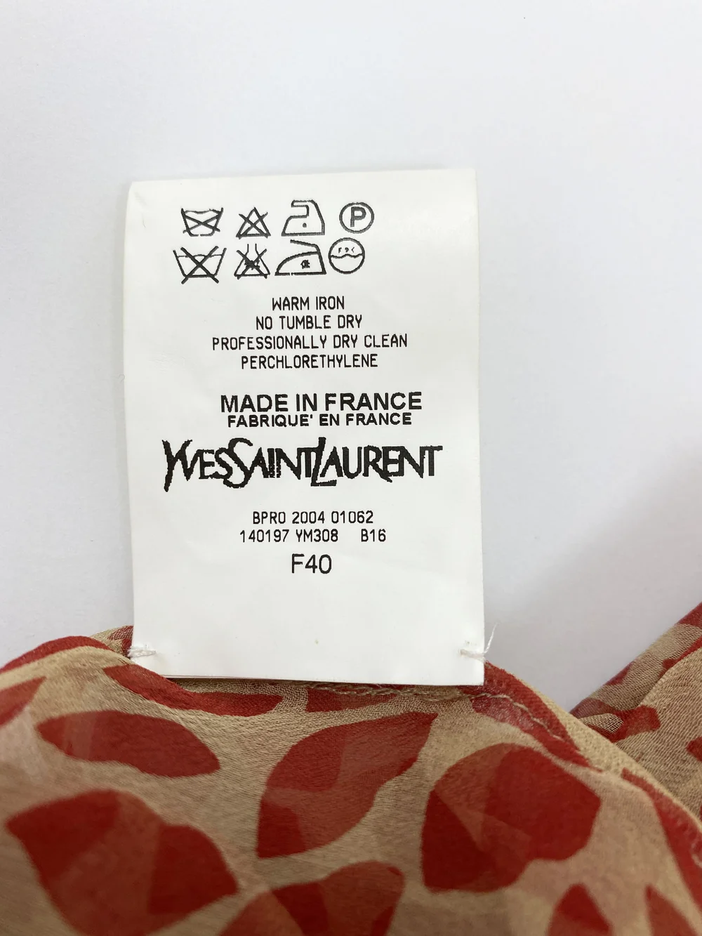 Yves Saint Laurent 2004 lips print silk top — JAMES VELORIA