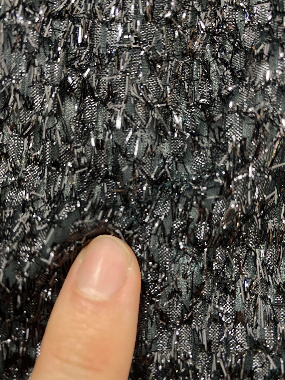Stephen Sprouse 80s black metallic textured dress — JAMES VELORIA