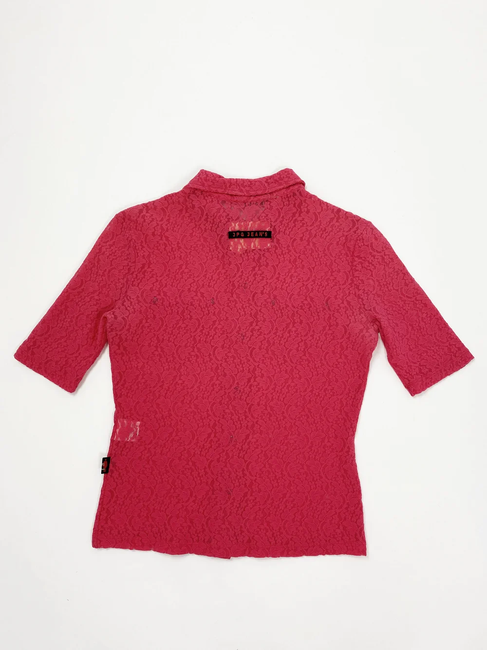 Jean Paul Gaultier 90s pink lace shirt — JAMES VELORIA