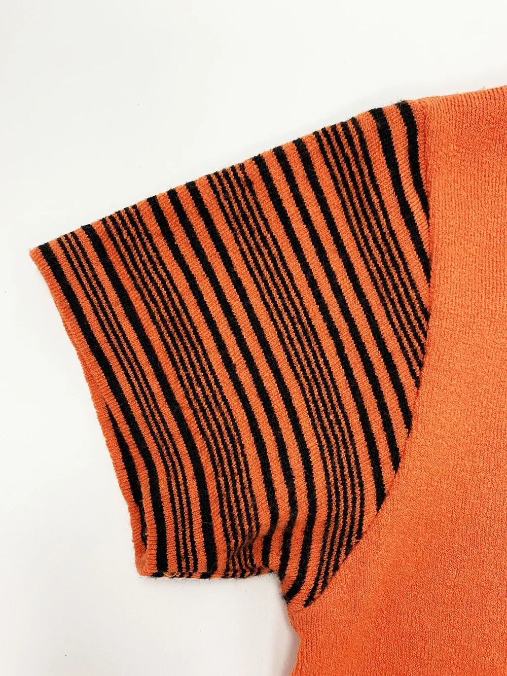 Versace Jeans Couture 90s orange striped knit top — JAMES VELORIA