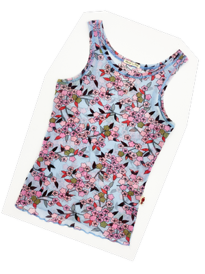 Jean Paul Gaultier floral print mesh tank top — JAMES VELORIA