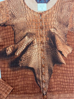 トップス john galliano FW2000 cashmere crocodile John Galliano F/W 2000 crocodile print cardigan — JAMES VELORIA