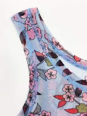Jean Paul Gaultier floral print mesh tank top — JAMES VELORIA