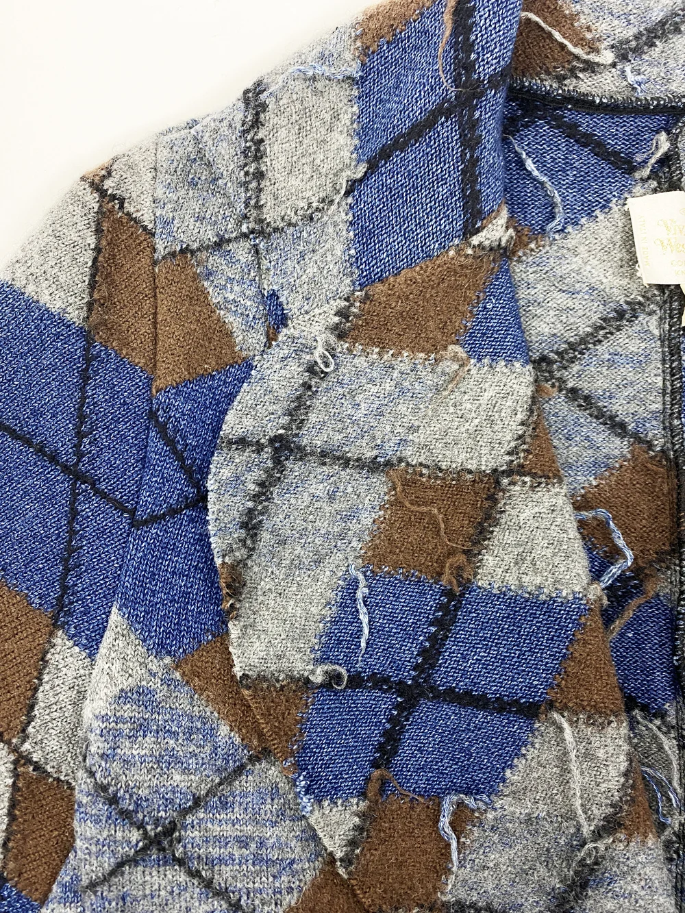 Vivienne Westwood F/W 2000 argyle knit jacket — JAMES VELORIA