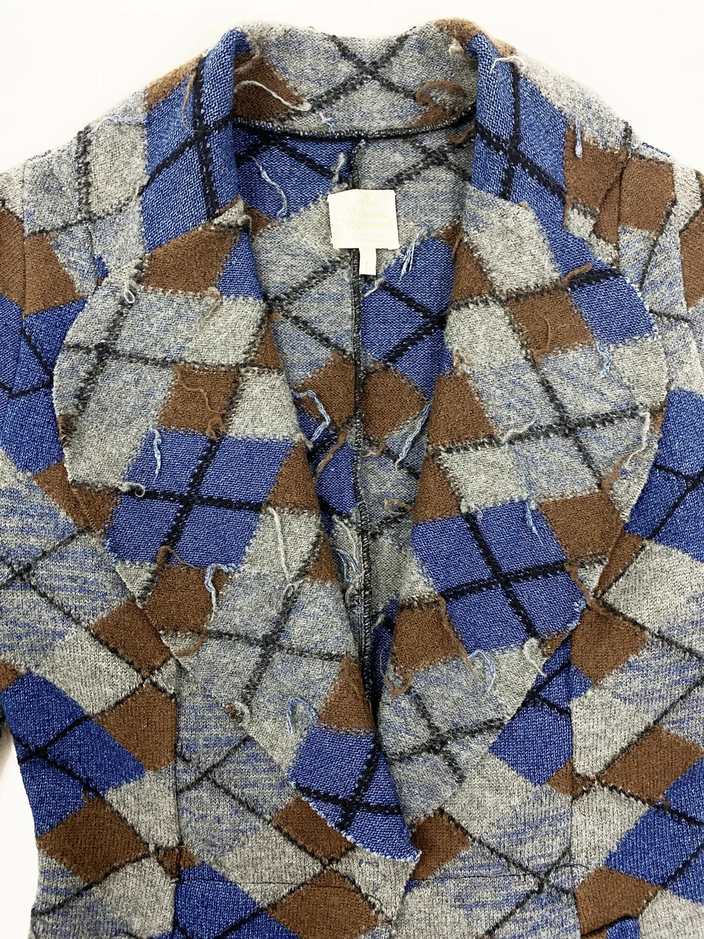 Vivienne Westwood F/W 2000 argyle knit jacket — JAMES VELORIA