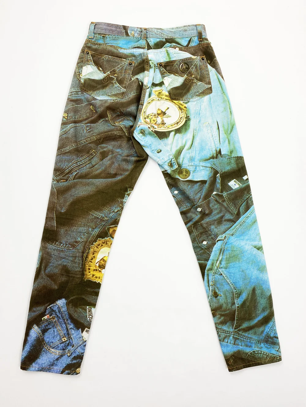 Moschino 90s trompe l'oiel denim print jeans — JAMES VELORIA