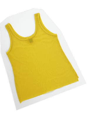 Jean Paul Gaultier yellow mesh tank top — JAMES VELORIA