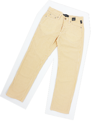 Versace Jeans Couture 90s orange striped pants — JAMES VELORIA