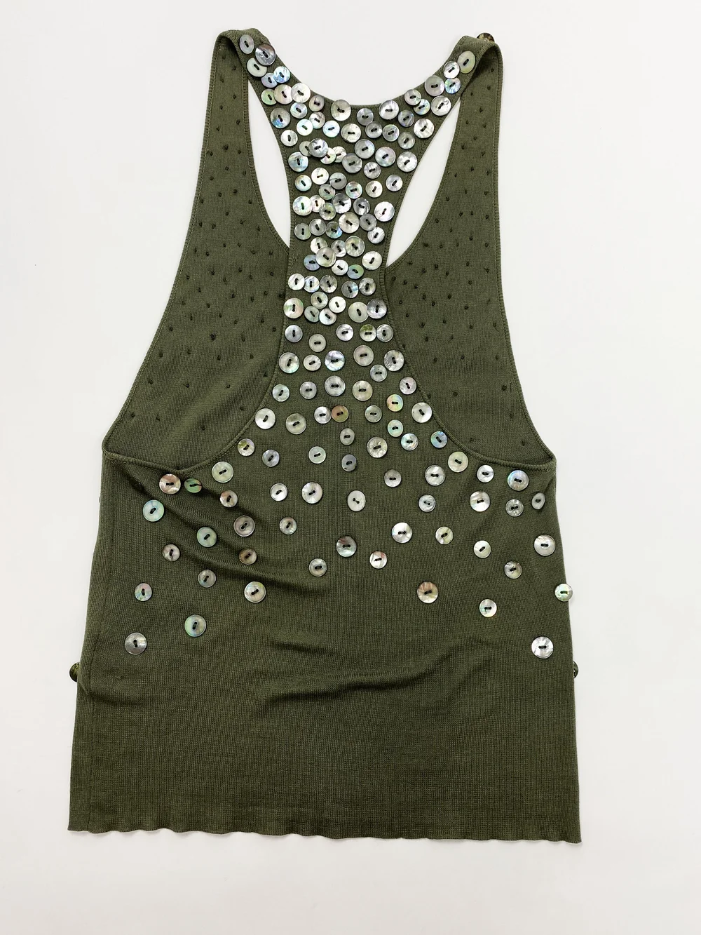 Alexander McQueen S/S 2003 button tank top — JAMES VELORIA