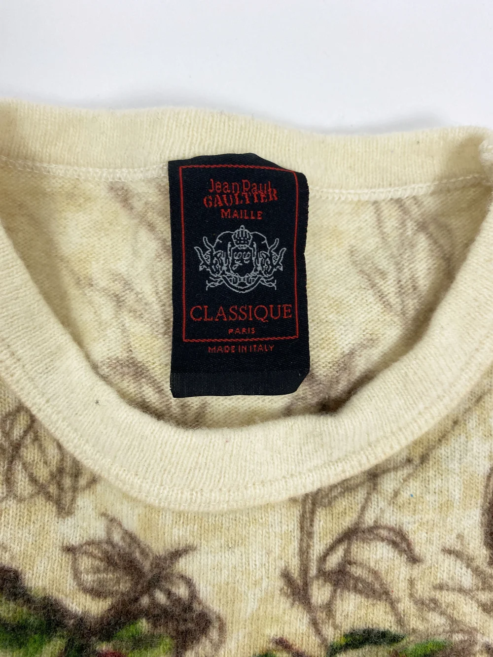 Jean Paul Gaultier 90s floral print knit top — JAMES VELORIA