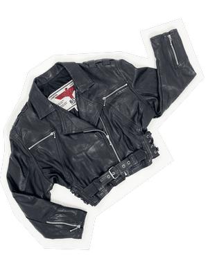 boy london 80s ライダース　M コットン Boy London 80s black leather bondage jacket — JAMES VELORIA
