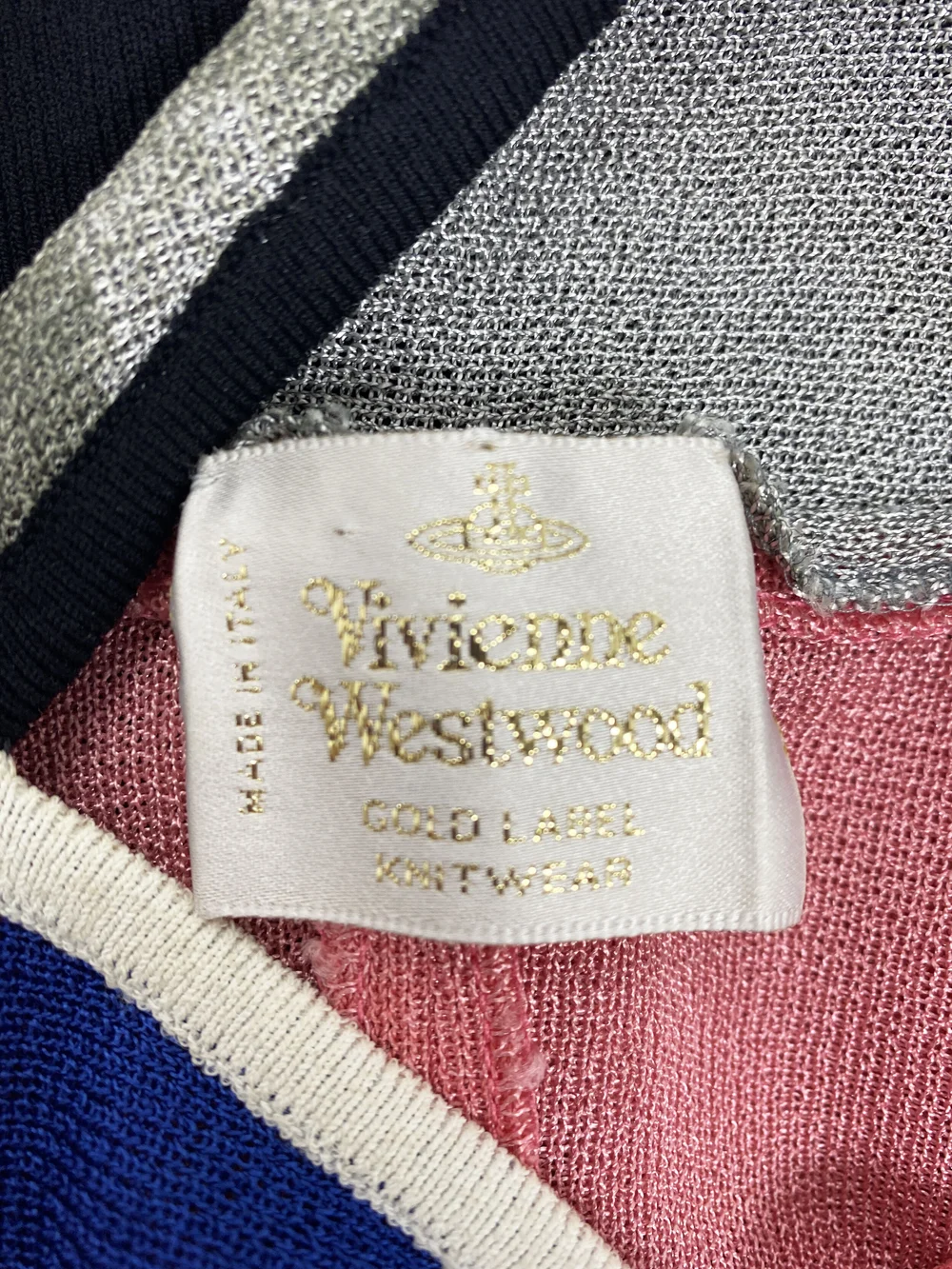 Vivienne Westwood S/S 1999 color block knit top — JAMES VELORIA