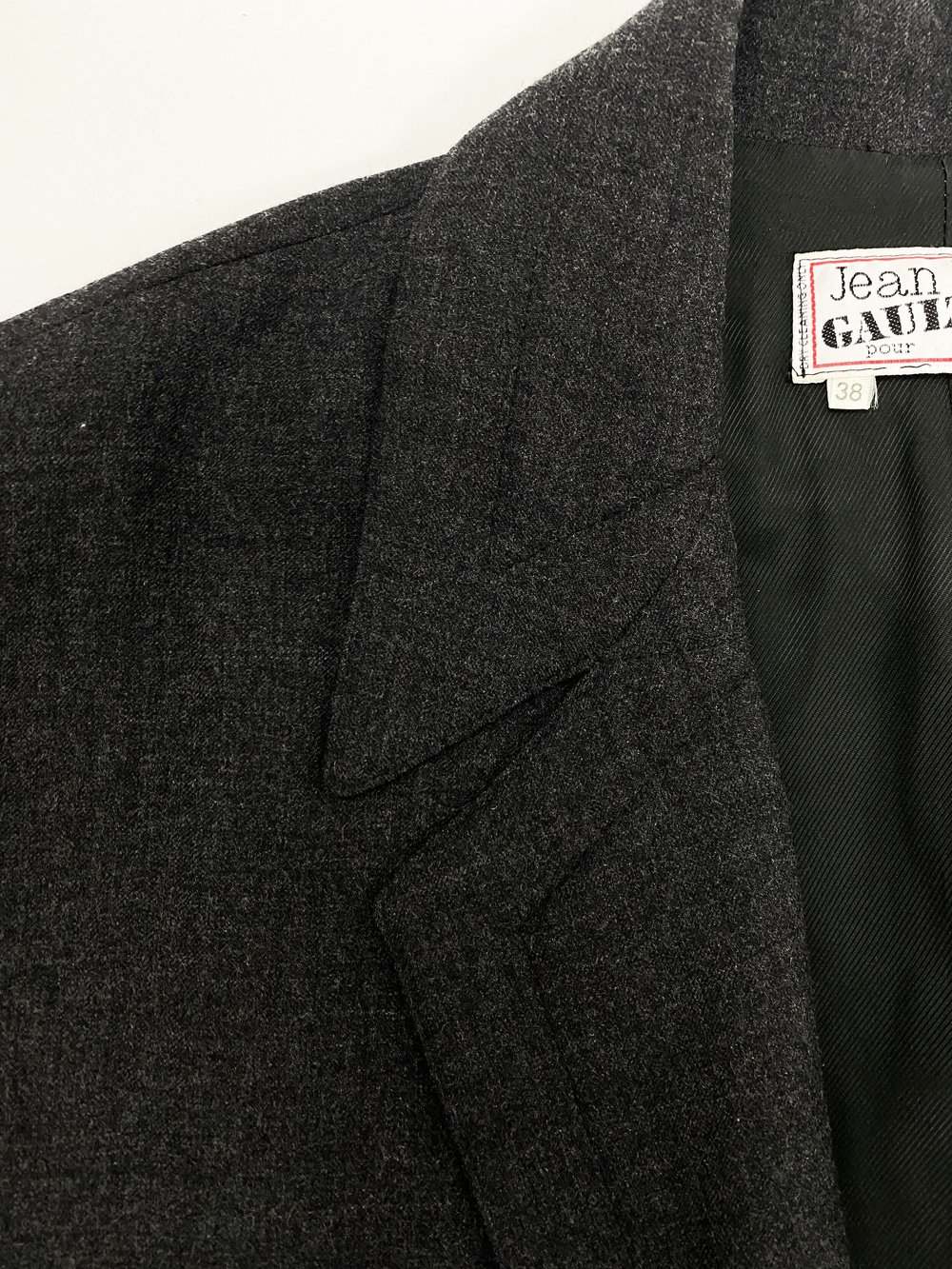 Jean Paul Gaultier gray wool coat — JAMES VELORIA