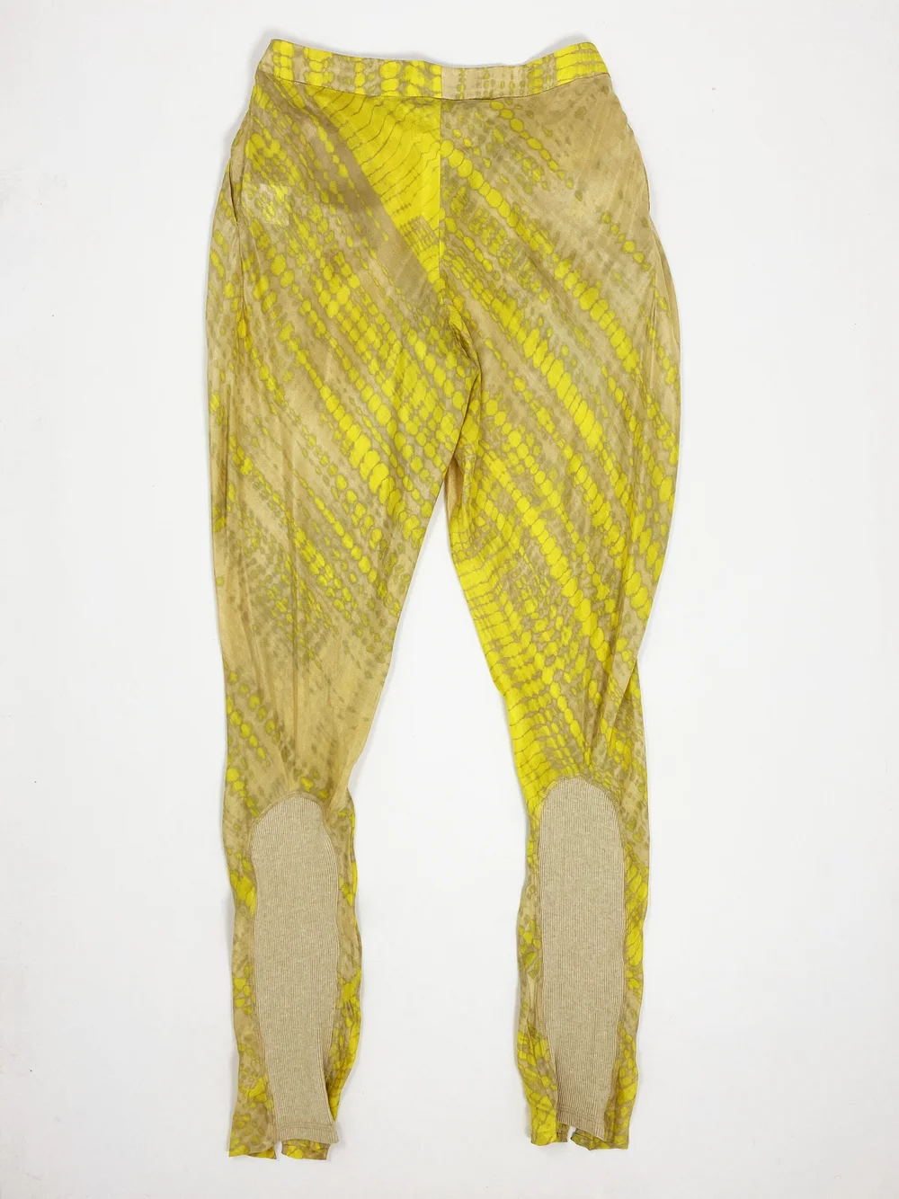 パンツ ALEXANDER MCQUEEN SILK PANTS Alexander McQueen Silk pants with artistic print and wide