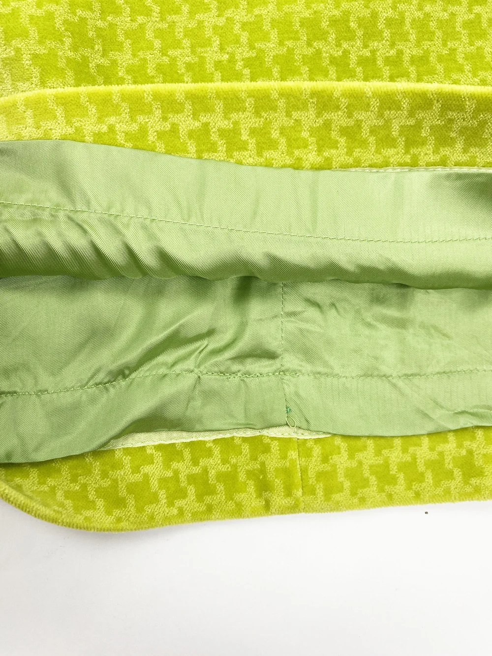 Gianni Versace Versus 90s green velvet skirt suit — JAMES VELORIA