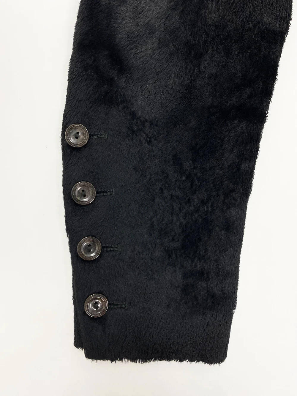 Jean Paul Gaultier F/W 1995 faux fur logo lining coat — JAMES VELORIA