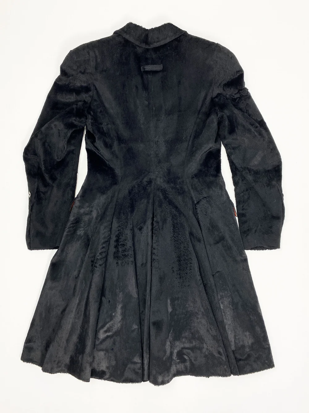 Jean Paul Gaultier F/W 1995 faux fur logo lining coat