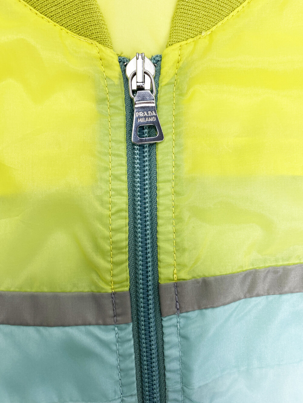 Prada Sport blue and yellow nylon jacket — JAMES VELORIA
