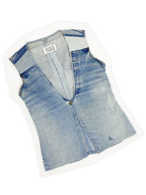 トップス Maison Martin Margiela Artisanal Vest Maison Martin Margiela artisanal denim vest — JAMES VELORIA