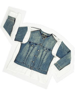 Jean Paul Gaultier S/S 1994 deconstructed denim shirt — JAMES VELORIA