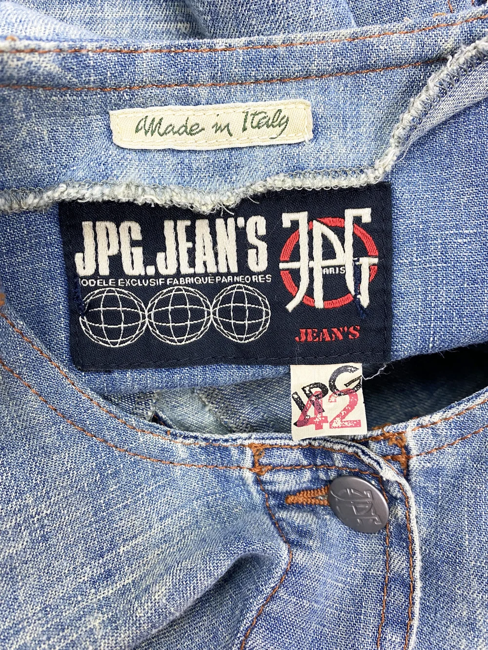 Jean Paul Gaultier S/S 1994 deconstructed denim shirt
