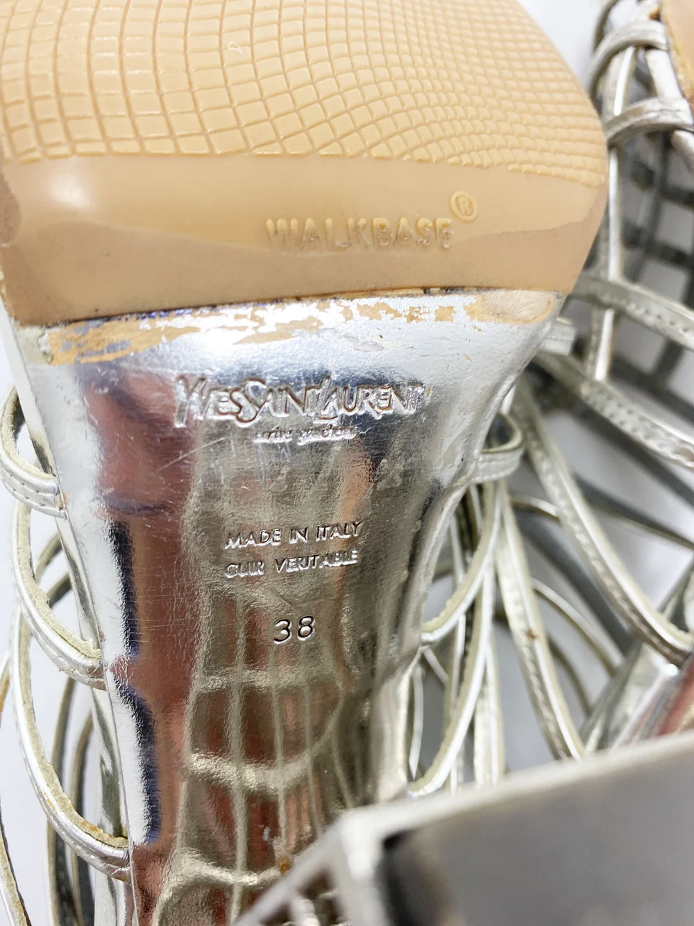◇YVES SAINT LAURENT カフス シェル&クリスタル　No.87 ◇YVES SAINT LAURENT カフス シェル&クリスタル No.87 ◇YVES