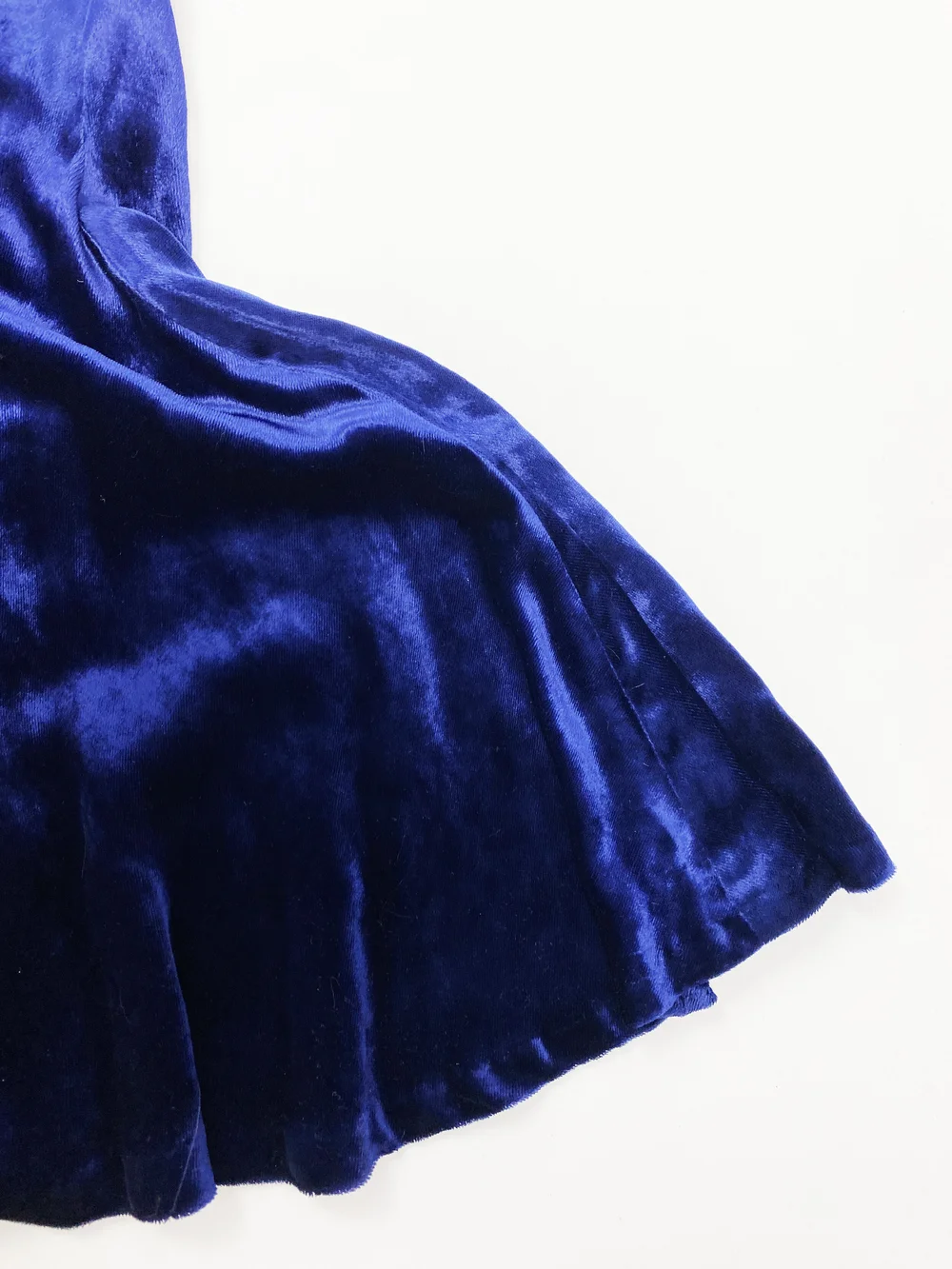 Norma Kamali 80s blue velvet bias cut dress  JAMES VELORIA