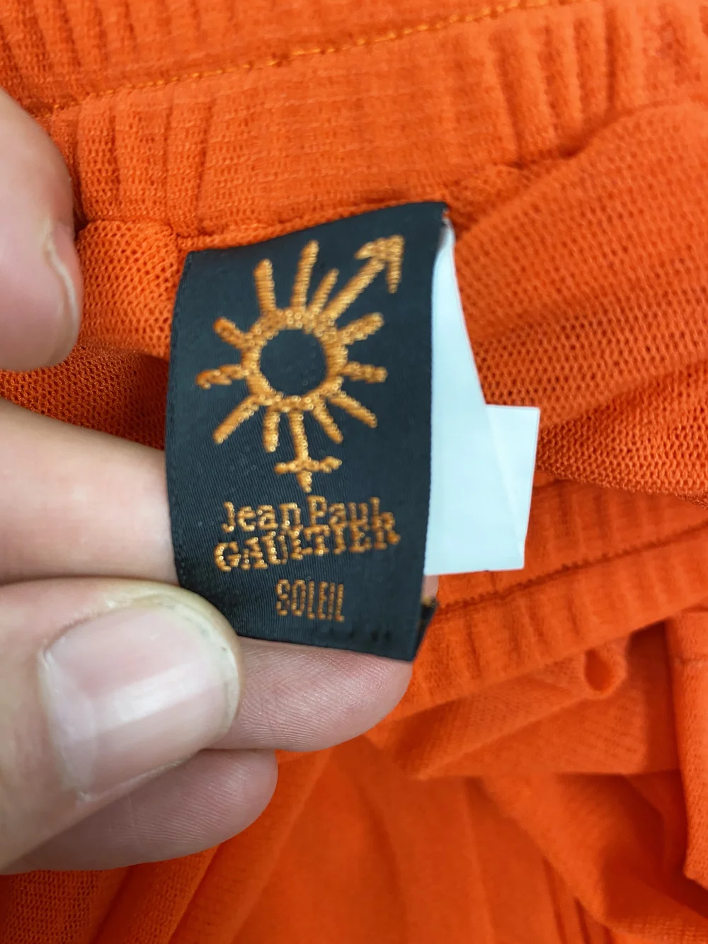 Jean Paul Gaultier orange layered mesh maxi skirt — JAMES