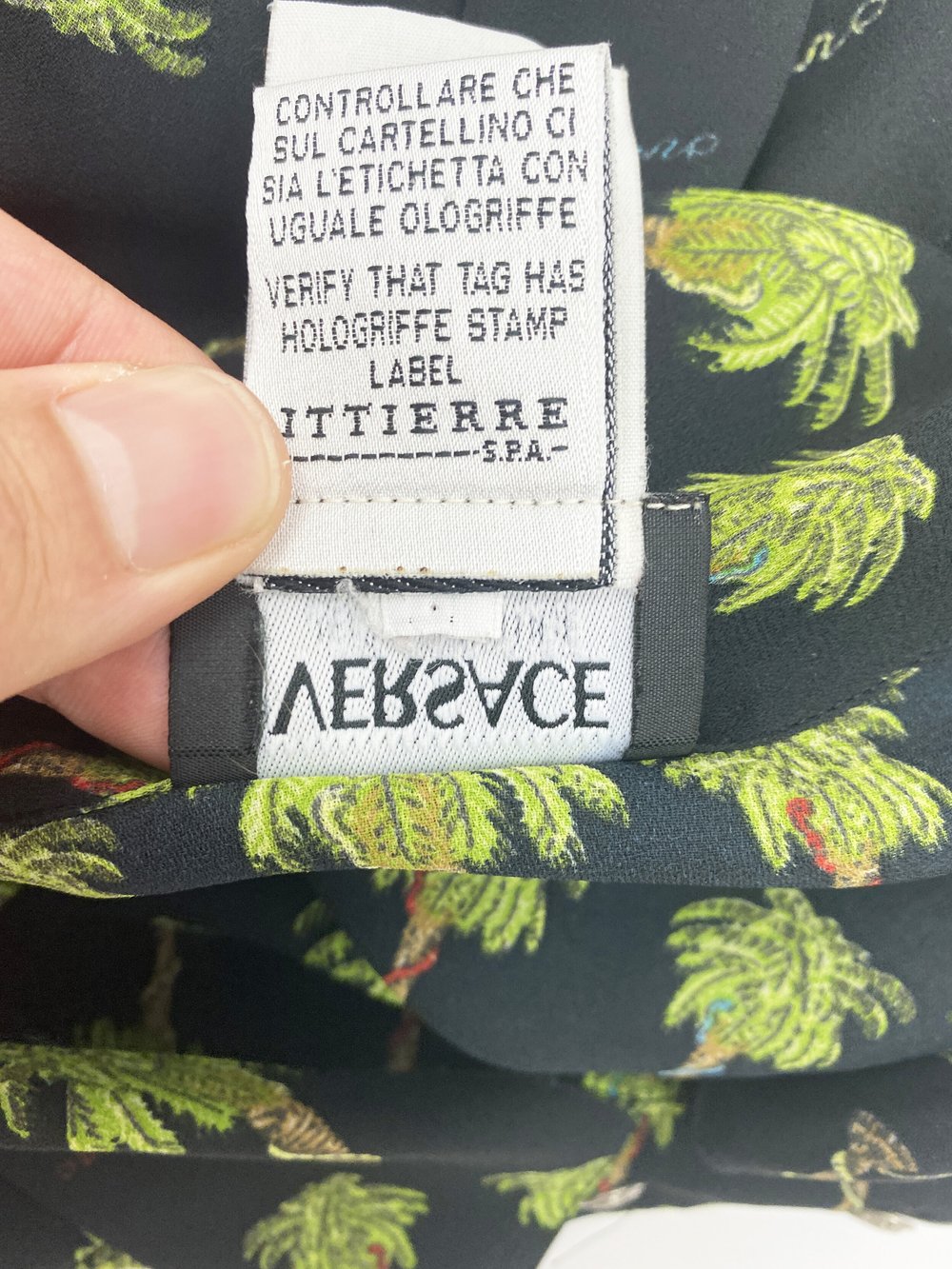 Versace Jeans Couture 90s palm tree print shirt — JAMES VELORIA